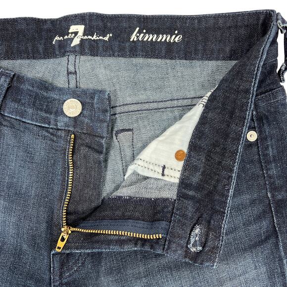 7 for all Mankind Y2K Low-Rise Bootcut Jeans Women's 29" Raw Hem USA Kimmie - Picture 6 of 14